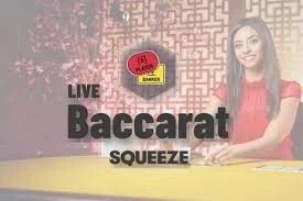Baccarat Squeeze casino game by Evolution – featured logo at Spin casino