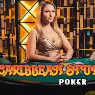 Live Dealer logo of Caribbean Stud Poker from Evolution at Spin casino
