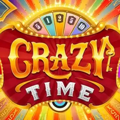 Crazy Time online game logo by Evolution on casino-spin.com