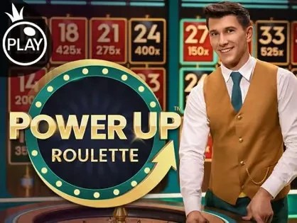 Live Dealer logo of Power UP Roulette from Pragmatic Play at Spin casino