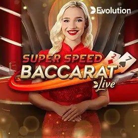 Super Speed Baccarat logo by Evolution at Spin casino